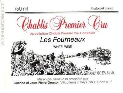 JEAN PIERRE GROSSOT  LES FOURNEAUX CHABLIS 2022 750ML