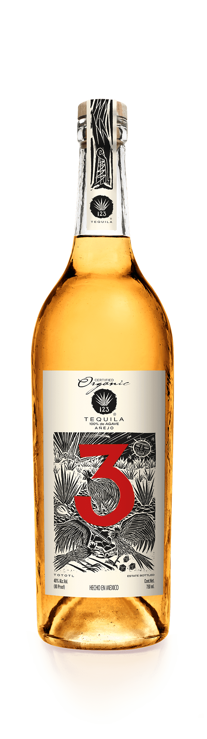 123 ORGANIC TEQUILA ANEJO 750ML