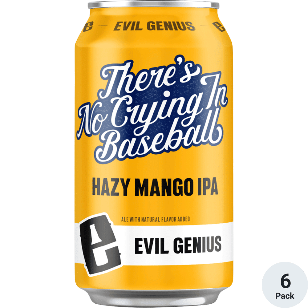 EVIL GENIUS THERE'S NO CRYING IN BASEBALL HAZY MANGO IPA 6PK CN