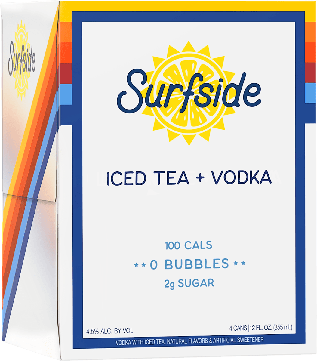SURFSIDE ICED TEA VODKA 4 PK CN 12OZ