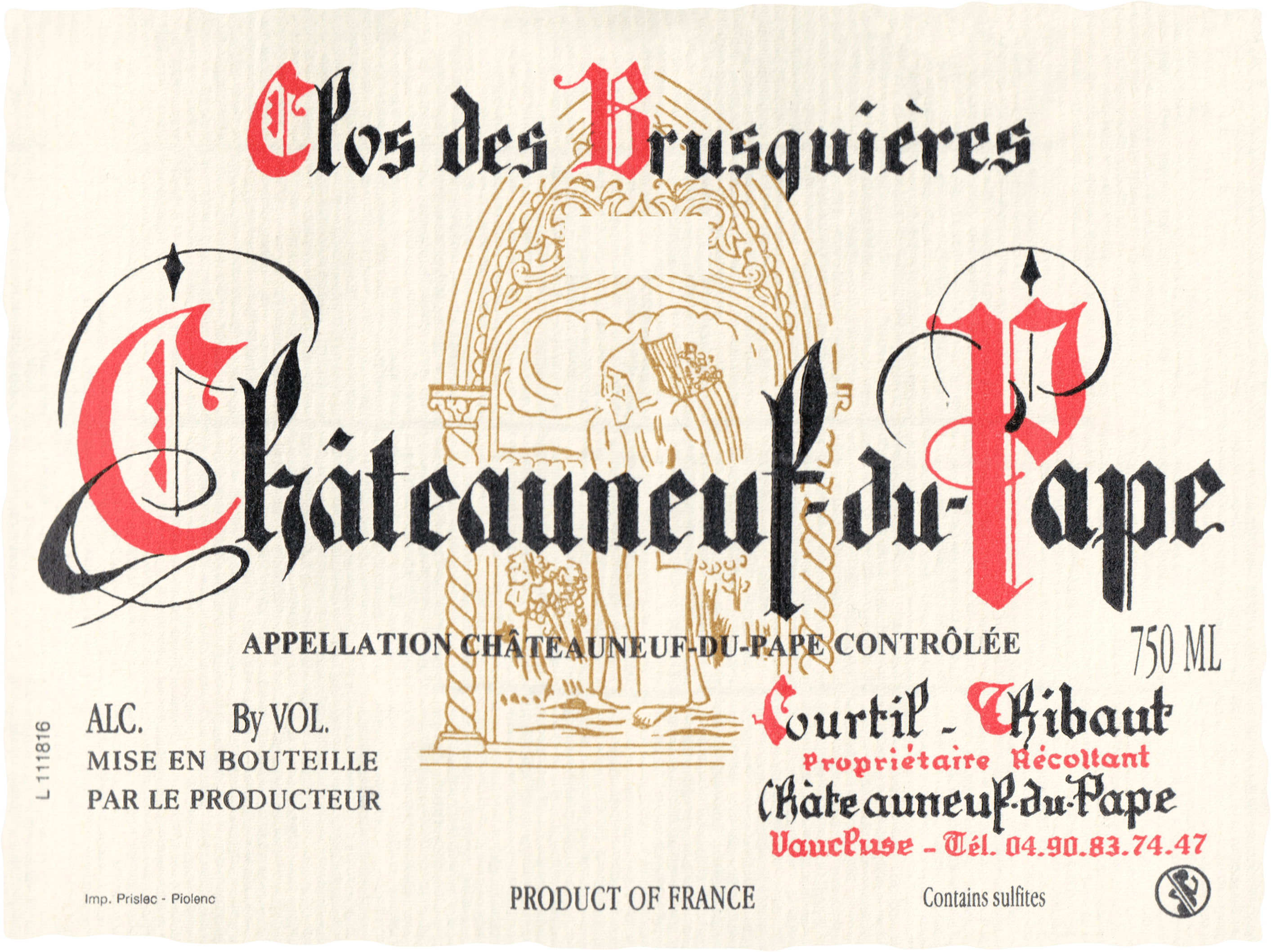CLOS DES BRUSQUIERES CHATEAUNEUF DU PAPE 2023 750ML