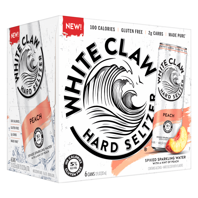 WHITE CLAW PEACH 6PK CANS 12 OZ