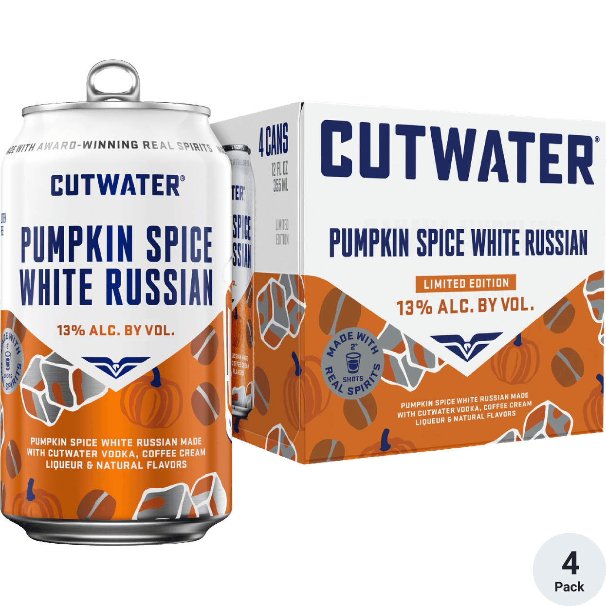 CUTWATER PUMPKIN SPICE WHITE RUSSIAN 4PK CN