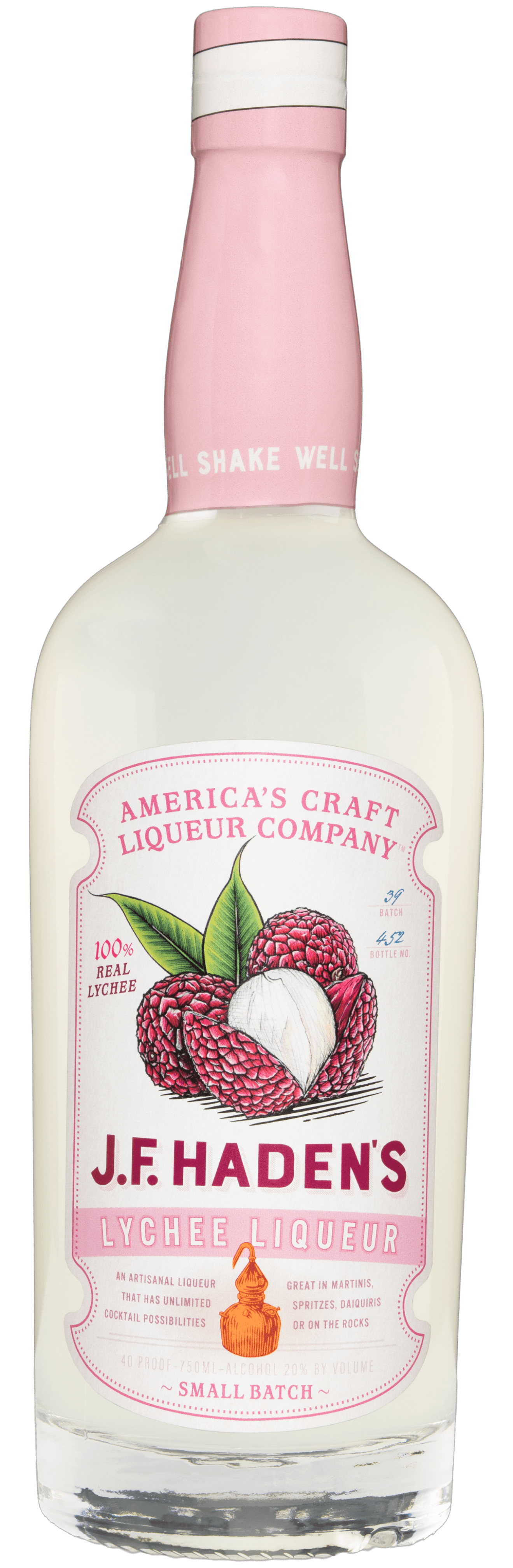 J.F. HADENS LYCHEE LIQUOR 750ML