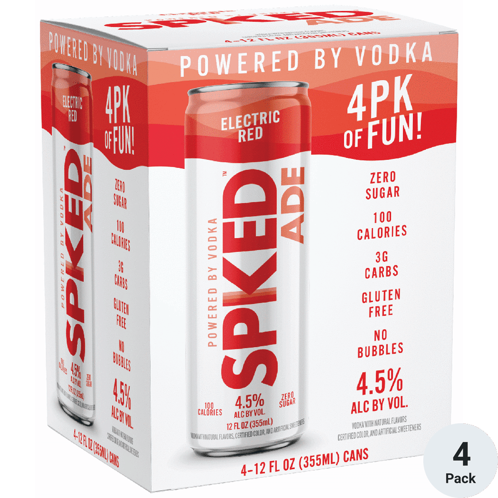 SPIKEDADE ELECTRIC RED 4PK CANS