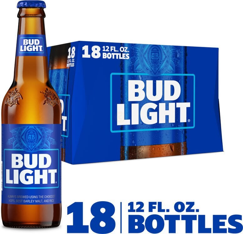 BUD LIGHT 18 PK BOTTLES 12 OZ