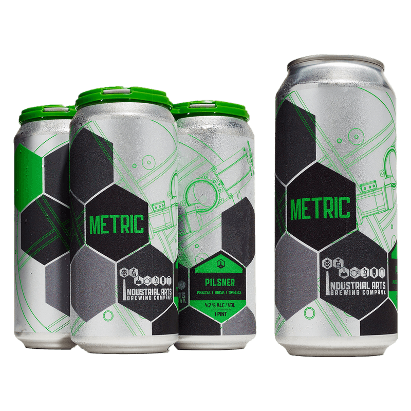 INDUSTRAIL ARTS METRIC PILSNER 4PK CN 16 OZ