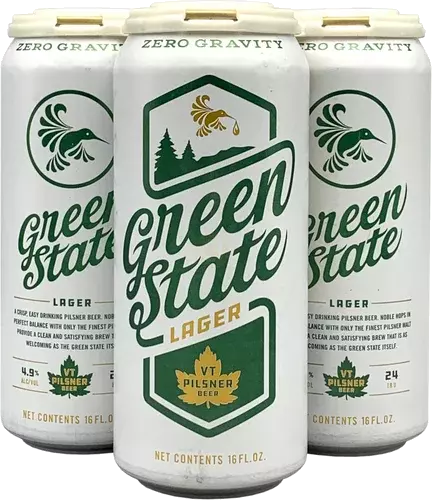ZERO GRAVITY EXTRA GREEN STATE LAGER 4PK CN 16OZ