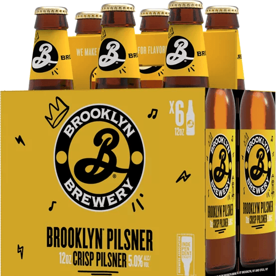 BROOKLYN PILSNER 6 PACK NR 12 OZ