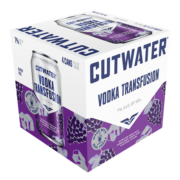 CUTWATER VODKA TRANSFUSION 4PK CAN