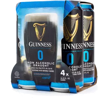 GUINNESS NON ALCOHOLIC  4 PACK CANS 