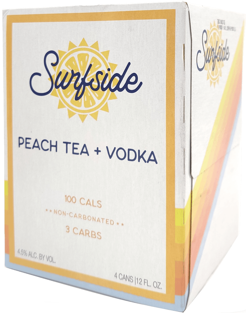 SURFSIDE PEACH TEA 4 PACK CAN 12 OZ