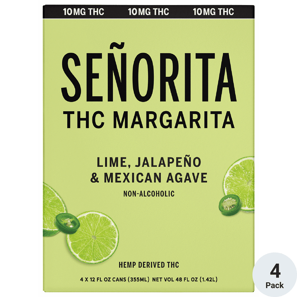 SENORITA LIME JALAPENO MARGARITA 10MG 4PK CANS