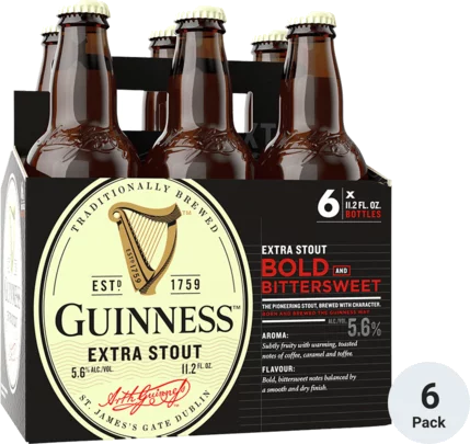 GUINNESS EXTRA STOUT 6PK BOTT 12OZ