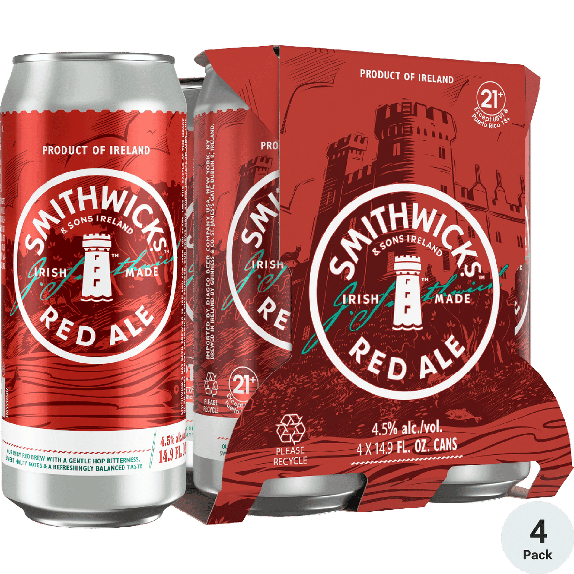 SMITHWICKS IRISH ALE 4PK CN 12 OZ